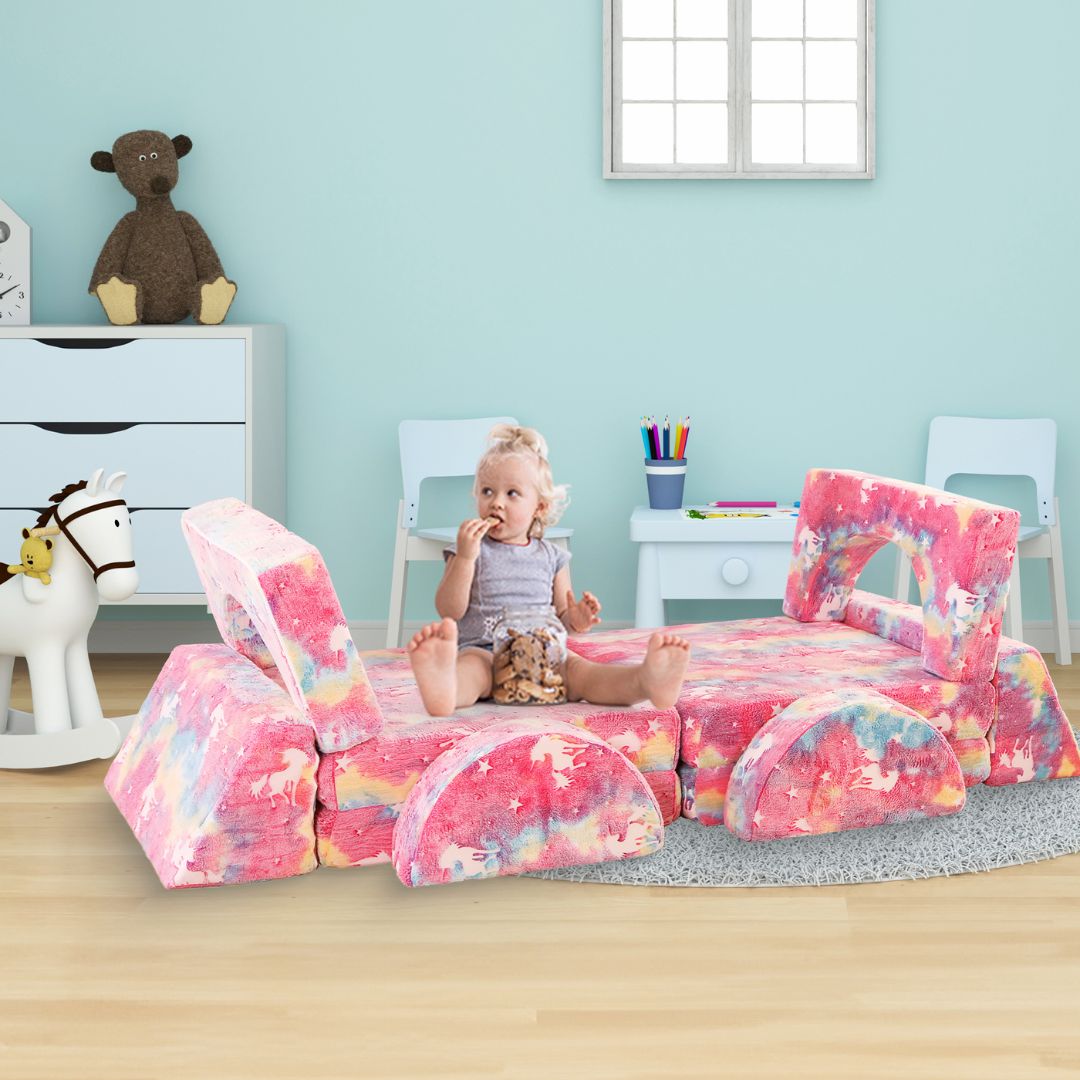 10 dalių modulinė sofa vaikams