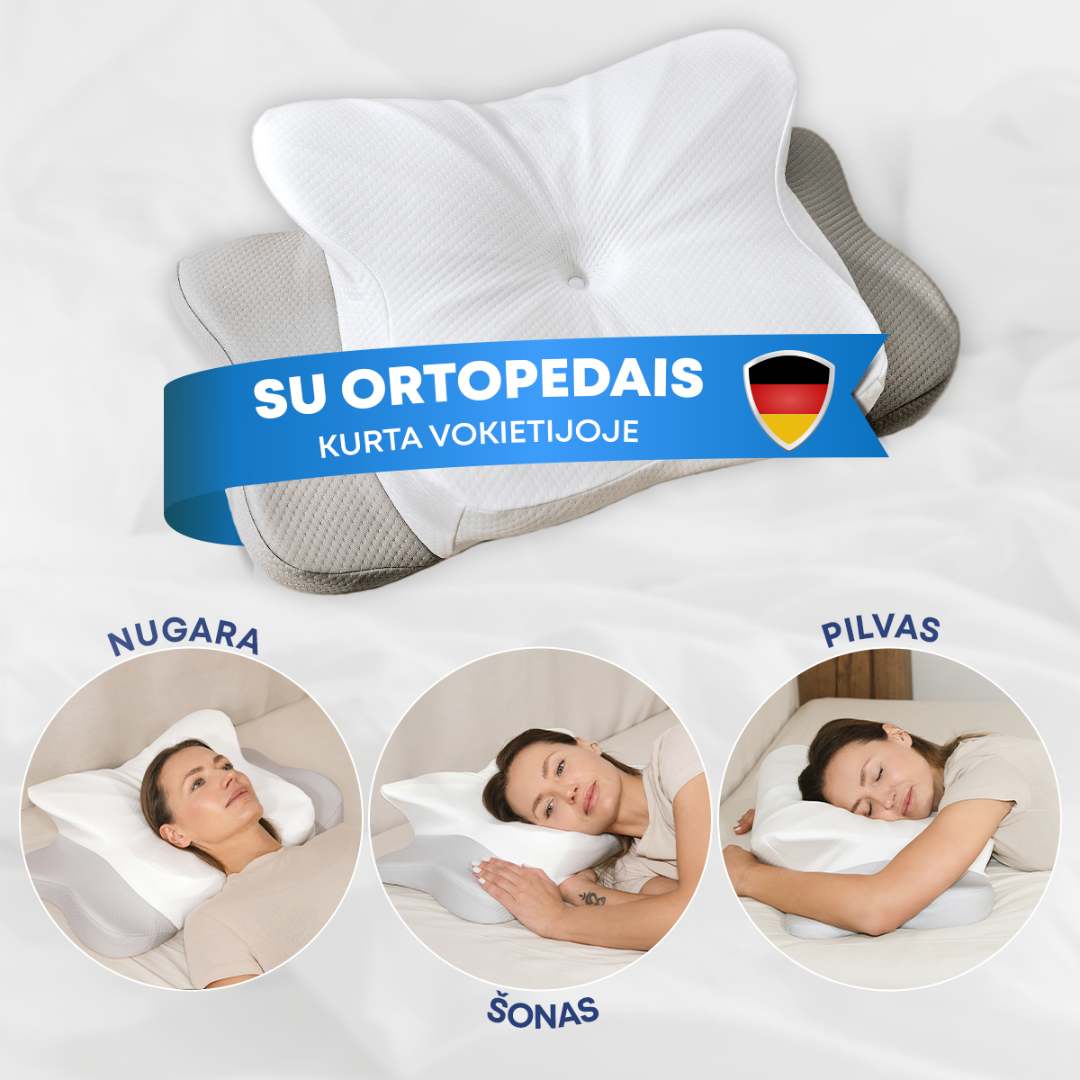 Viskoelastinė drugelio formos pagalvė