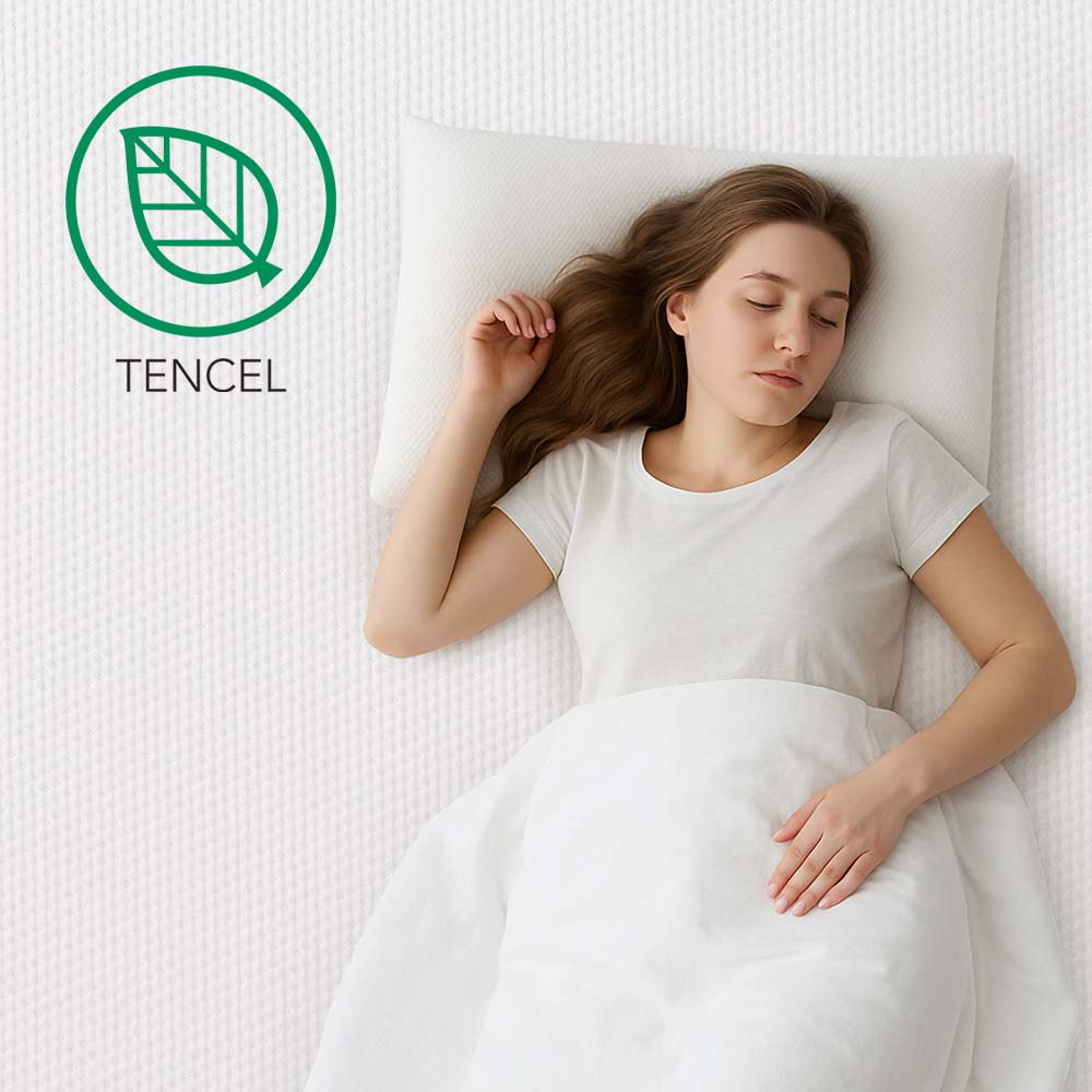 2 in 1 Dvipusis Komforto antčiužinis- Gelinis su tencelio užvalkalu