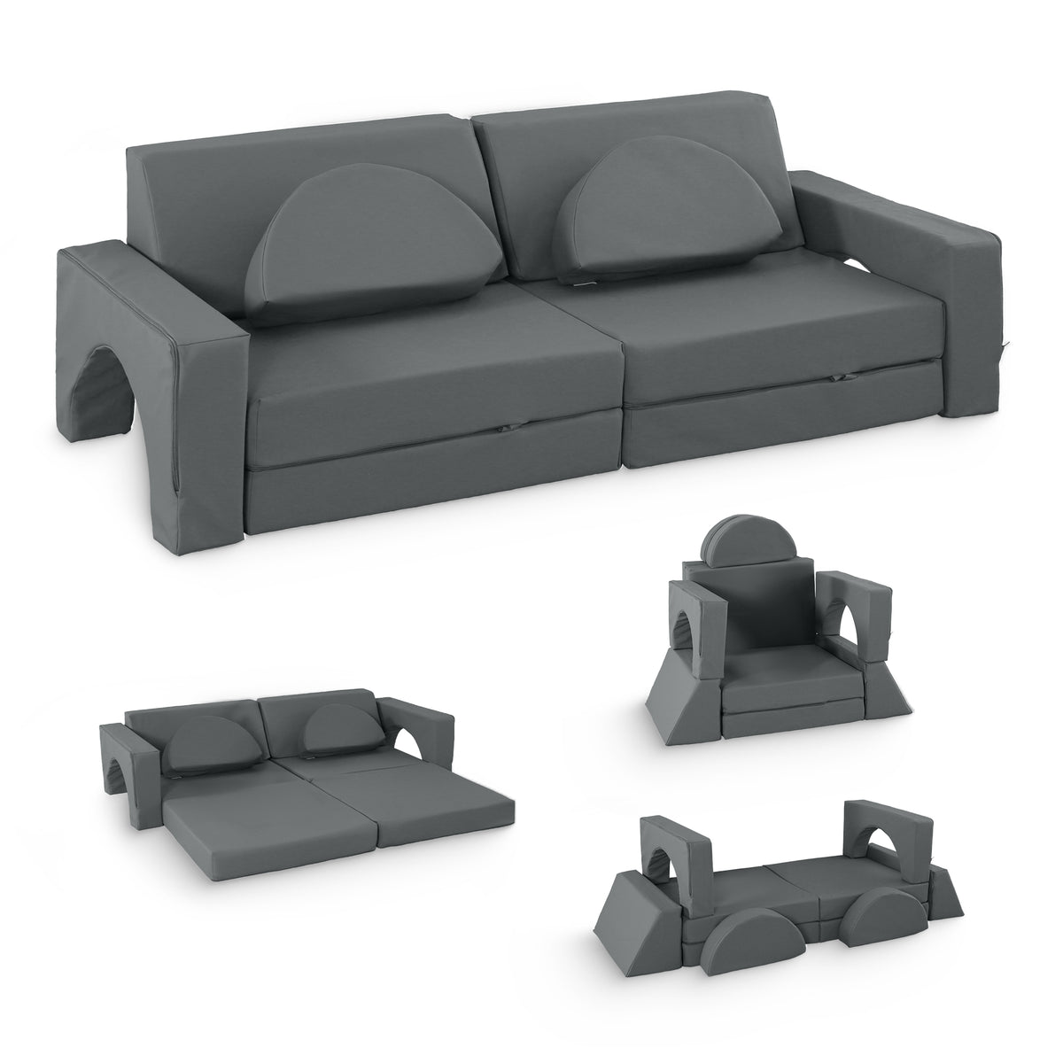 10 dalių modulinė sofa vaikams
