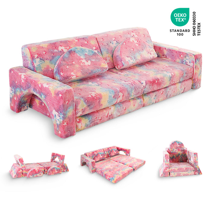 10 dalių modulinė sofa vaikams