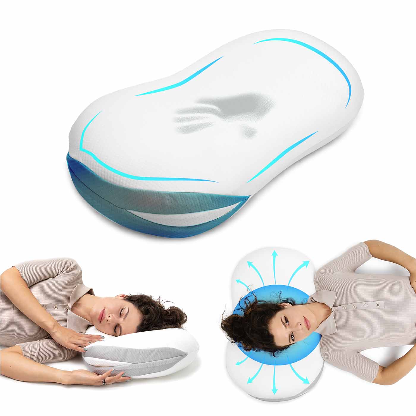 Gilaus miego viskoelastinė pagalvė