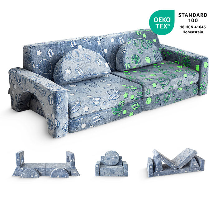 10 dalių modulinė sofa vaikams