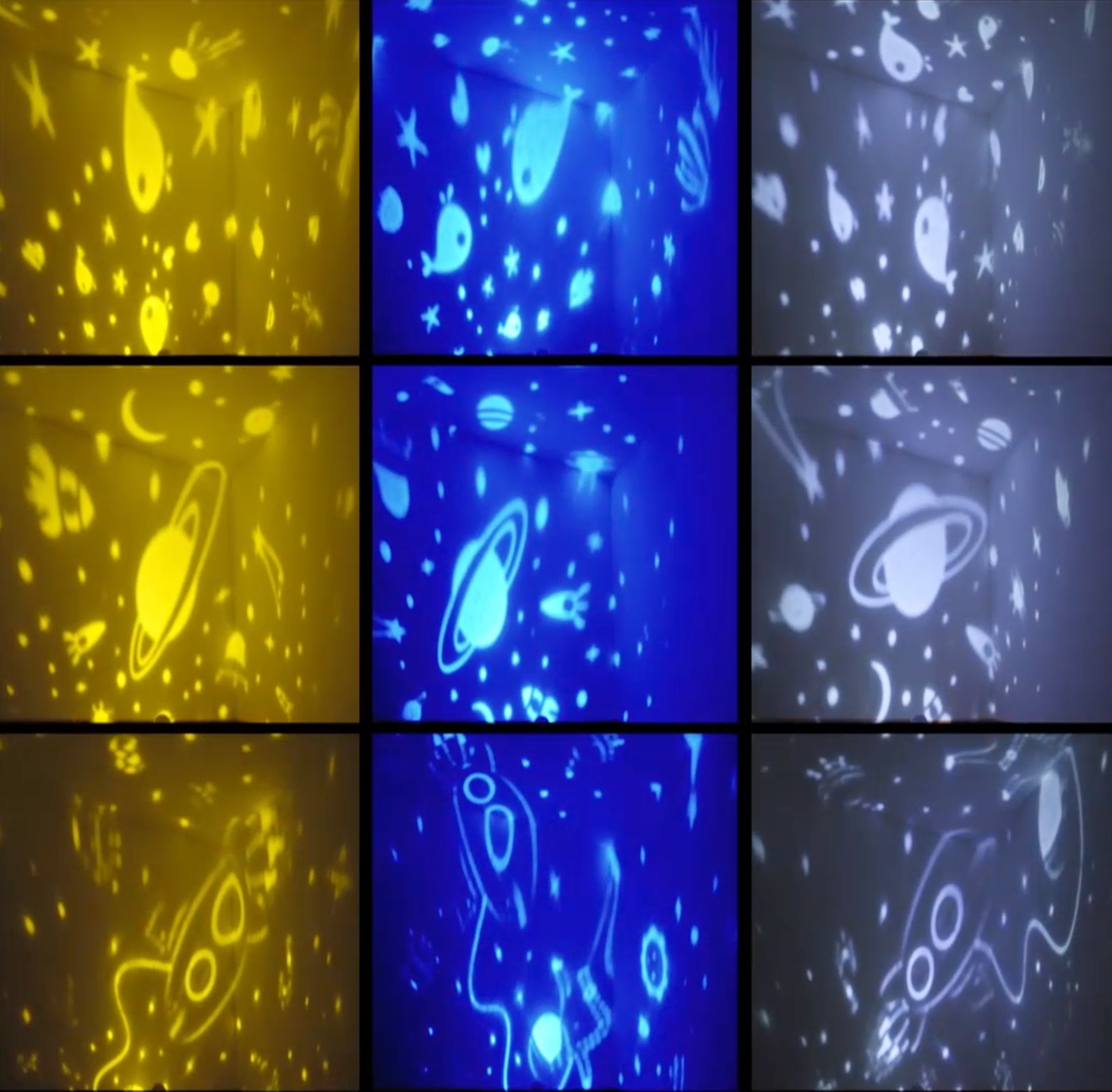 Projekcinė naktinė lempa - astronautas