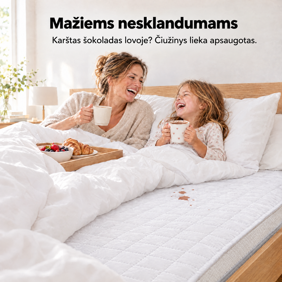 Medvilninis čiužinio užtiesalas