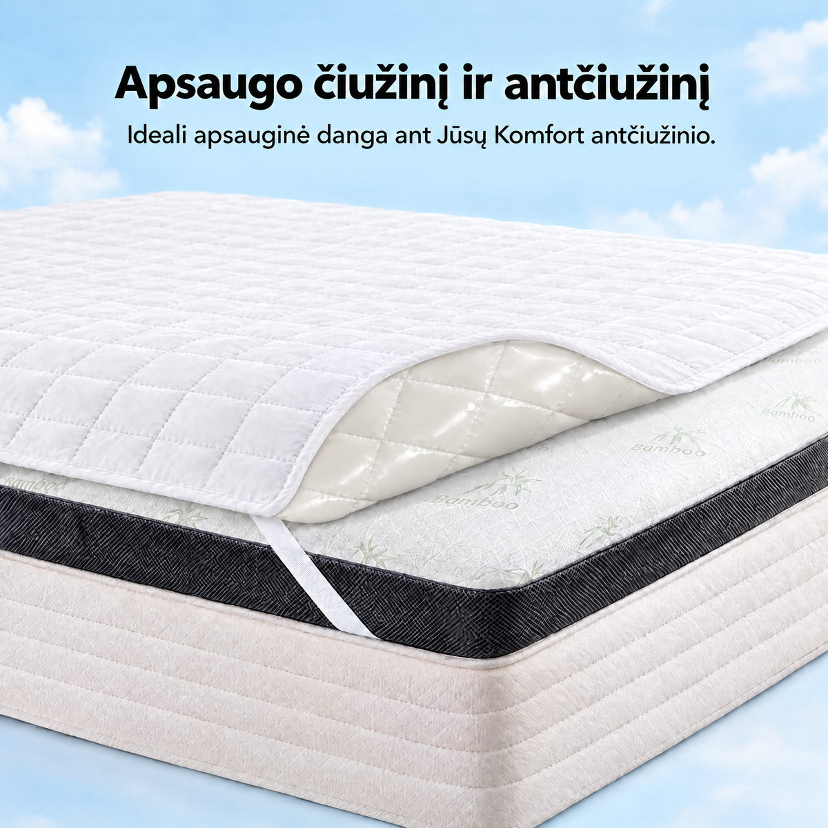 Medvilninis čiužinio užtiesalas